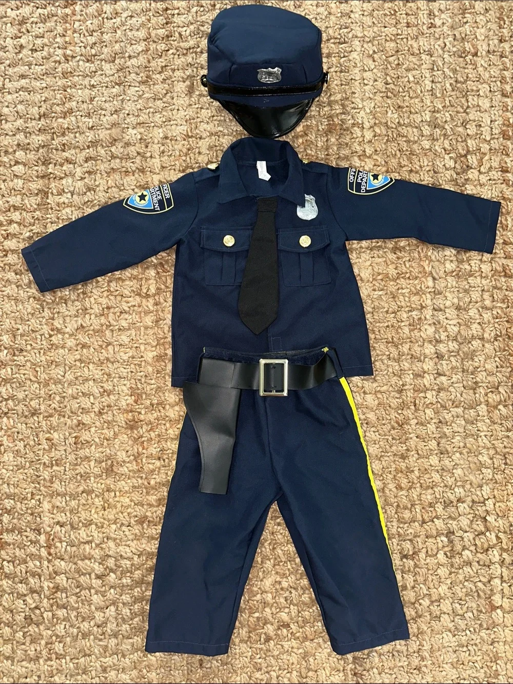 Amscan Kids Police Officer Costume Set - Navy Blue Cop Uniform, Size 4